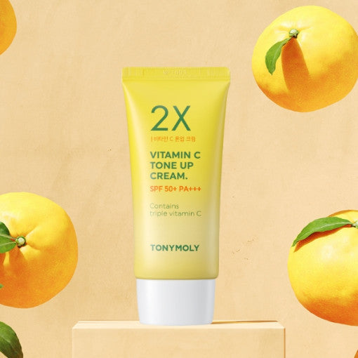 Natural skincare, high quality skin care from Korea,TONYMOLY 2X Vitamin C Tone Up Cream 50ml SPF50+ PA+